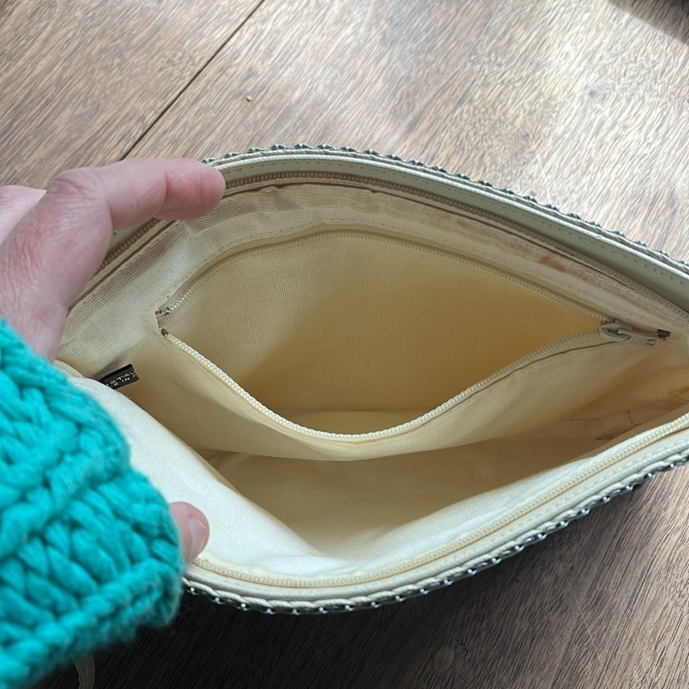 Vintage 1980s Metal Mesh Clutch Shoulder Bag 10"x6" - Picture 11 of 17